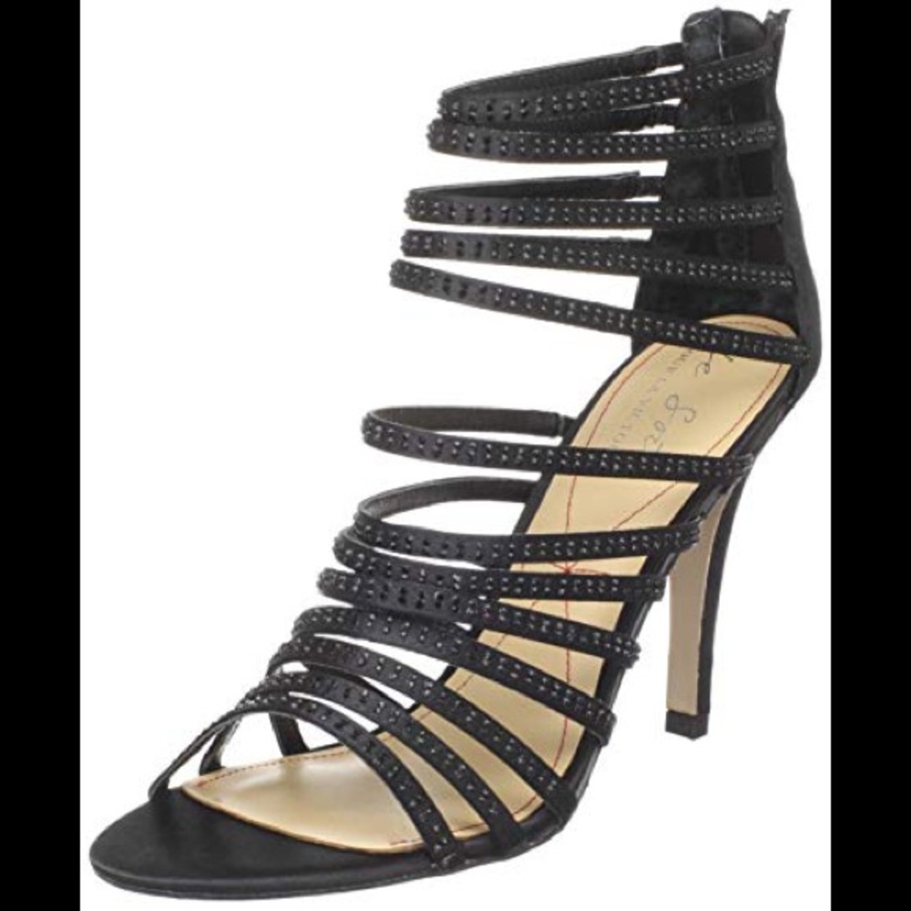 Le Soir Pour La Victoire Briller crystal Strappy jewel heel 6 1/2